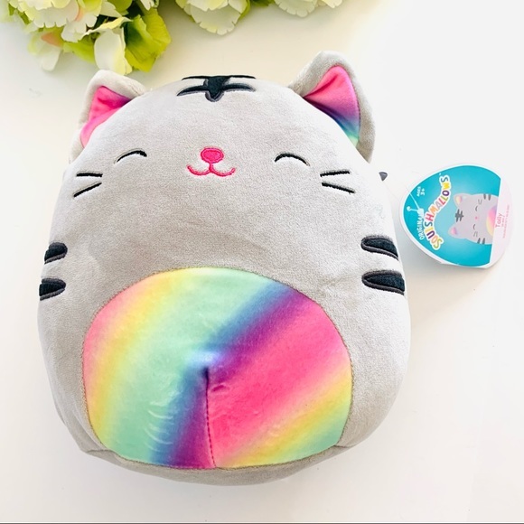 Squishmallows Toys Squishmallow Gray Plush Cat Tally 9 In New Toy